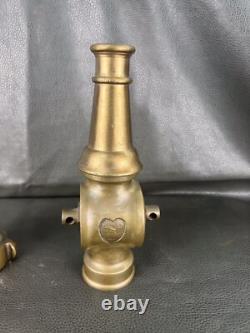 Vintage Elkhart Lever Shut Off Fire NoZzle, Missing Shut Off Handle WithRiser