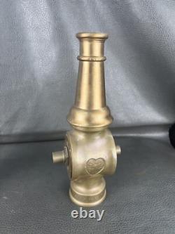 Vintage Elkhart Lever Shut Off Fire NoZzle, Missing Shut Off Handle WithRiser