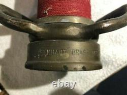 Vintage Elkhart Mfg Co. 211 Brass Fire Department Hose Nozzle 30 1-67 CLEAN