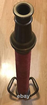 Vintage Elkhart Mfg Co. 211 Brass Fire Department Hose Nozzle 30 3-65 Nice