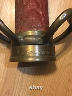 Vintage Elkhart Mfg Co. 211 Brass Fire Department Hose Nozzle 30 3-65 Nice