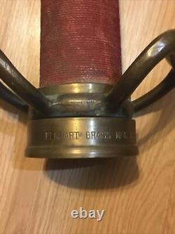 Vintage Elkhart Mfg Co. 211 Brass Fire Department Hose Nozzle 30 3-65 Nice