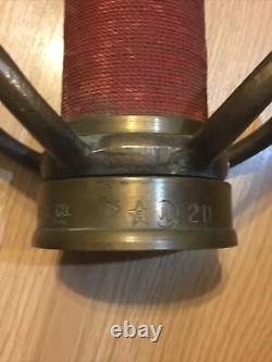 Vintage Elkhart Mfg Co. 211 Brass Fire Department Hose Nozzle 30 3-65 Nice