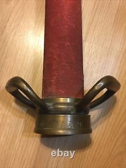 Vintage Elkhart Mfg Co. 211 Brass Fire Department Hose Nozzle 30 3-65 Nice