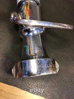Vintage Elkhart chrome 21/2 inch Lever shut off with 3 stacked Tip Fire nozzles