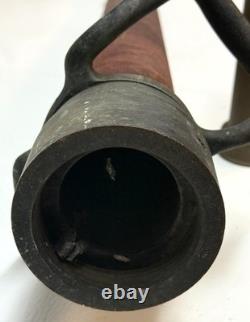 Vintage Eureka Fire Hose Co Underwriters Playpipe Nozzle 32 Brass Cord Wrapped