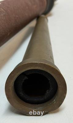 Vintage Eureka Fire Hose Co Underwriters Playpipe Nozzle 32 Brass Cord Wrapped