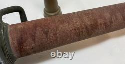 Vintage Eureka Fire Hose Co Underwriters Playpipe Nozzle 32 Brass Cord Wrapped