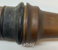 Vintage Eureka Fire Hose Co Underwriters Playpipe Nozzle 32 Brass Cord Wrapped