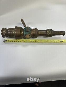 Vintage Eureka Fire Hose MFG Co. Brass Fire Hose Nozzle