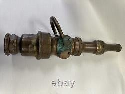Vintage Eureka Fire Hose MFG Co. Brass Fire Hose Nozzle