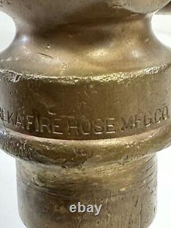 Vintage Eureka Fire Hose MFG Co. Brass Fire Hose Nozzle