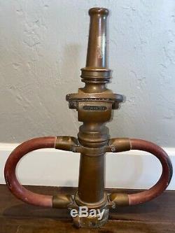Vintage FD 2 Brass Large Fire Nozzle Powhatan B&I Works Ranson V. A