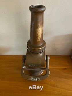 Vintage FD 2 Brass Large Fire Nozzle Powhatan B&I Works Ranson V. A