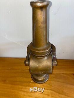 Vintage FD 2 Brass Large Fire Nozzle Powhatan B&I Works Ranson V. A