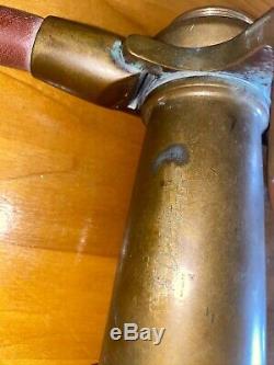 Vintage FD 2 Brass Large Fire Nozzle Powhatan B&I Works Ranson V. A