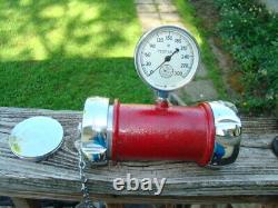 Vintage Fire Engine Hose Pressure Test Gauge Brass Wooster Bras Co. Ohio