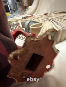 Vintage Fire Hose Brass Set Up Gate Valve Nozzle And Hose Folding Apparatus