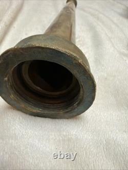 Vintage Fire Hose Brass Set Up Gate Valve Nozzle And Hose Folding Apparatus