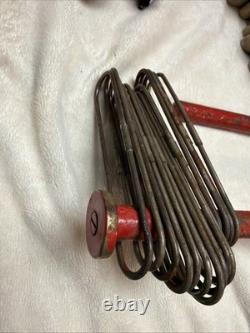 Vintage Fire Hose Brass Set Up Gate Valve Nozzle And Hose Folding Apparatus