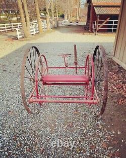 Vintage Fire Hose Cart- Hand Pulled 1912