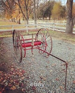 Vintage Fire Hose Cart- Hand Pulled 1912