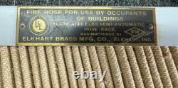 Vintage Fire Hose, Elkhart Brass & wall cabinet Vintage Fire Hose, Elkhart Brass & wall cabinet