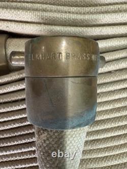 Vintage Fire Hose, Elkhart Brass & wall cabinet Vintage Fire Hose, Elkhart Brass & wall cabinet