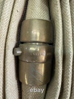 Vintage Fire Hose, Elkhart Brass & wall cabinet Vintage Fire Hose, Elkhart Brass & wall cabinet