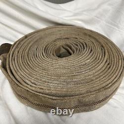 Vintage Fire Hose Flax Fiber Brass Couplers 47 Foot 1947 Chas. Nieder's Son Co