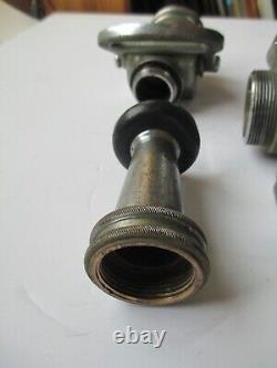 Vintage Fire Hose Nozzle Double Handle Elkhart Brass MFG Co. CHIEF 3 pc C16