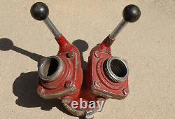 Vintage Fire Hose Wye Gated (1) 2.5 NH fem Inlet x (2) 1.5 NH male out brass