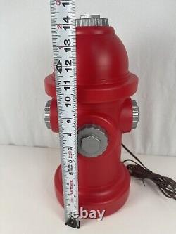 Vintage Fire Hydrant Blow Mold Light Nightlight Light Up Firefighter Decorations