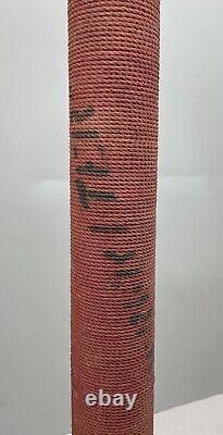 Vintage Fire Nozzle Cord Wrapped Brass Playpipe Swivel Handle 30 in