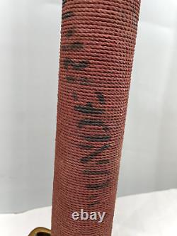 Vintage Fire Nozzle Cord Wrapped Brass Playpipe Swivel Handle 30 in