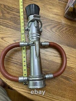 Vintage Fire Nozzle Elkhart Brass MfgTwo handled, 18 Long With Nozzle. 17 Pound
