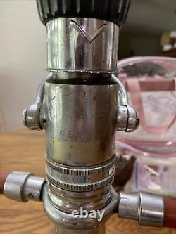 Vintage Fire Nozzle Elkhart Brass MfgTwo handled, 18 Long With Nozzle. 17 Pound