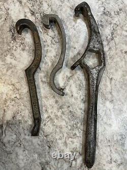 Vintage Fire Nozzle, Wrenches And Hose