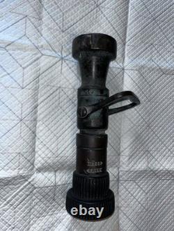 Vintage Firefighter Fire Hose Nozzle Elkhart Brass Mfg Co
