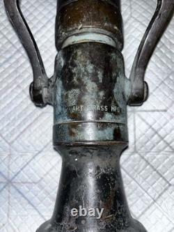 Vintage Firefighter Fire Hose Nozzle Elkhart Brass Mfg Co