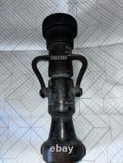 Vintage Firefighter Fire Hose Nozzle Elkhart Brass Mfg Co
