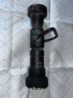 Vintage Firefighter Fire Hose Nozzle Elkhart Brass Mfg Co
