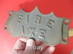 Vintage Fireman Brass Fire Axe Holder/Bracket (RARE)