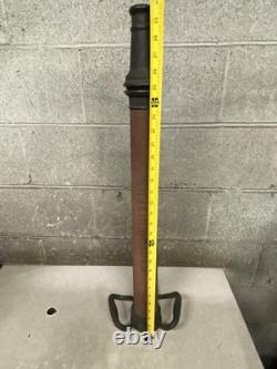 Vintage Fireman's Fire Truck Nozzle Cannon 30 Long Gun Solid Brass/Red Chorded