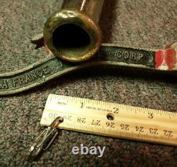 Vintage Fireman's Safety Helmet, & Tool & 12 Fire-Nozzle Pre-1960 NJ Fire Dpt