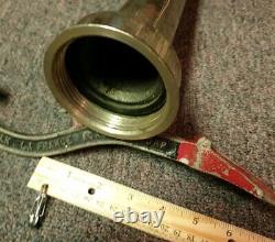 Vintage Fireman's Safety Helmet, & Tool & 12 Fire-Nozzle Pre-1960 NJ Fire Dpt