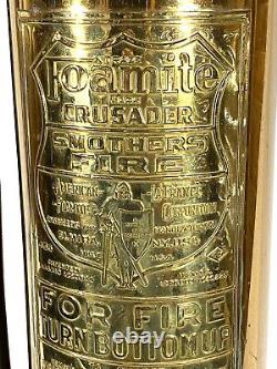 Vintage Foamite Crusader Brass Fire Extingusher Elmira New York DAS INC C582