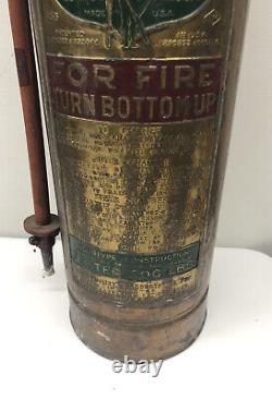 Vintage Foamite Crusader Brass Fire Extingusher Elmira New York La France EMPTY