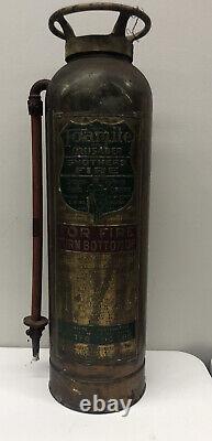 Vintage Foamite Crusader Brass Fire Extingusher Elmira New York La France EMPTY