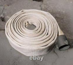Vintage Goodall Dri-Rack Fire Hose with Red Head NH, 50ft Firefighting